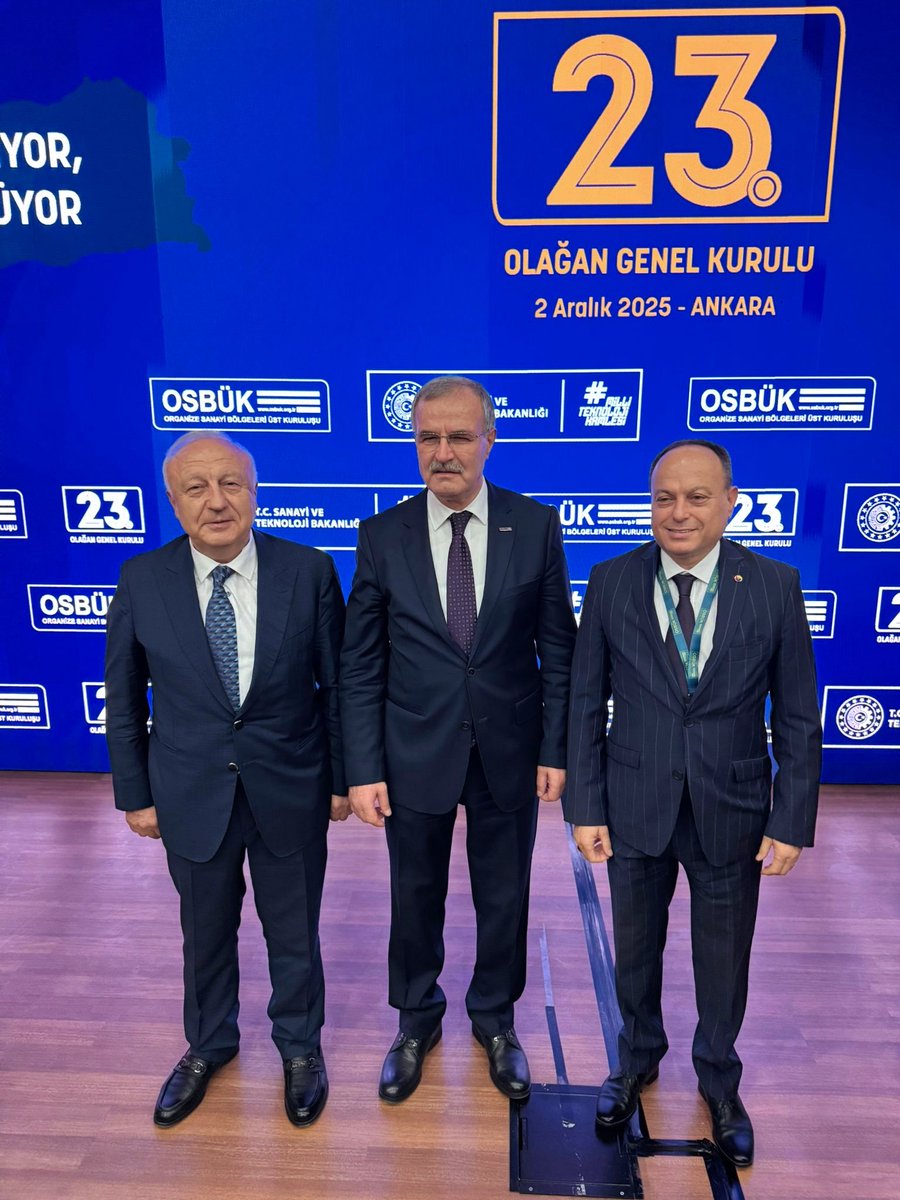 Sanayi ve Teknoloji Bakanı Kacır'ın Katılımıyla OSBÜK 23. Olağan Genel Kurulu Ankara'da Gerçekleşti