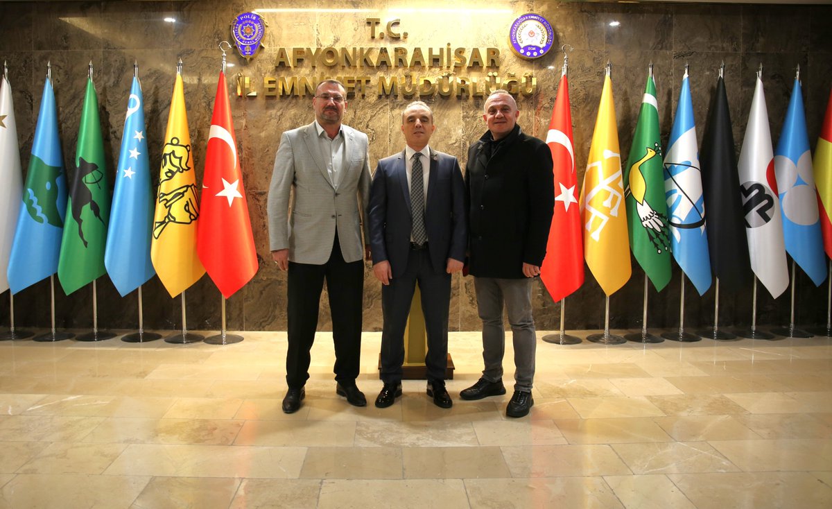 Afyonkarahisar Emniyet Müdürü Ata Gündüz Kurşun ve Ramazan Kök'ü Ağırladı