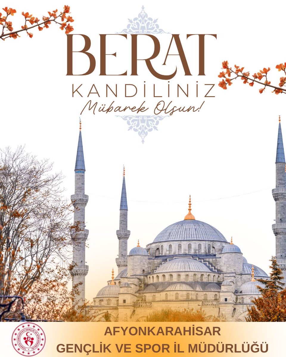 Afyonkarahisar Gençlik ve Spor İl Müdürlüğü'nden Berat Kandili Mesajı