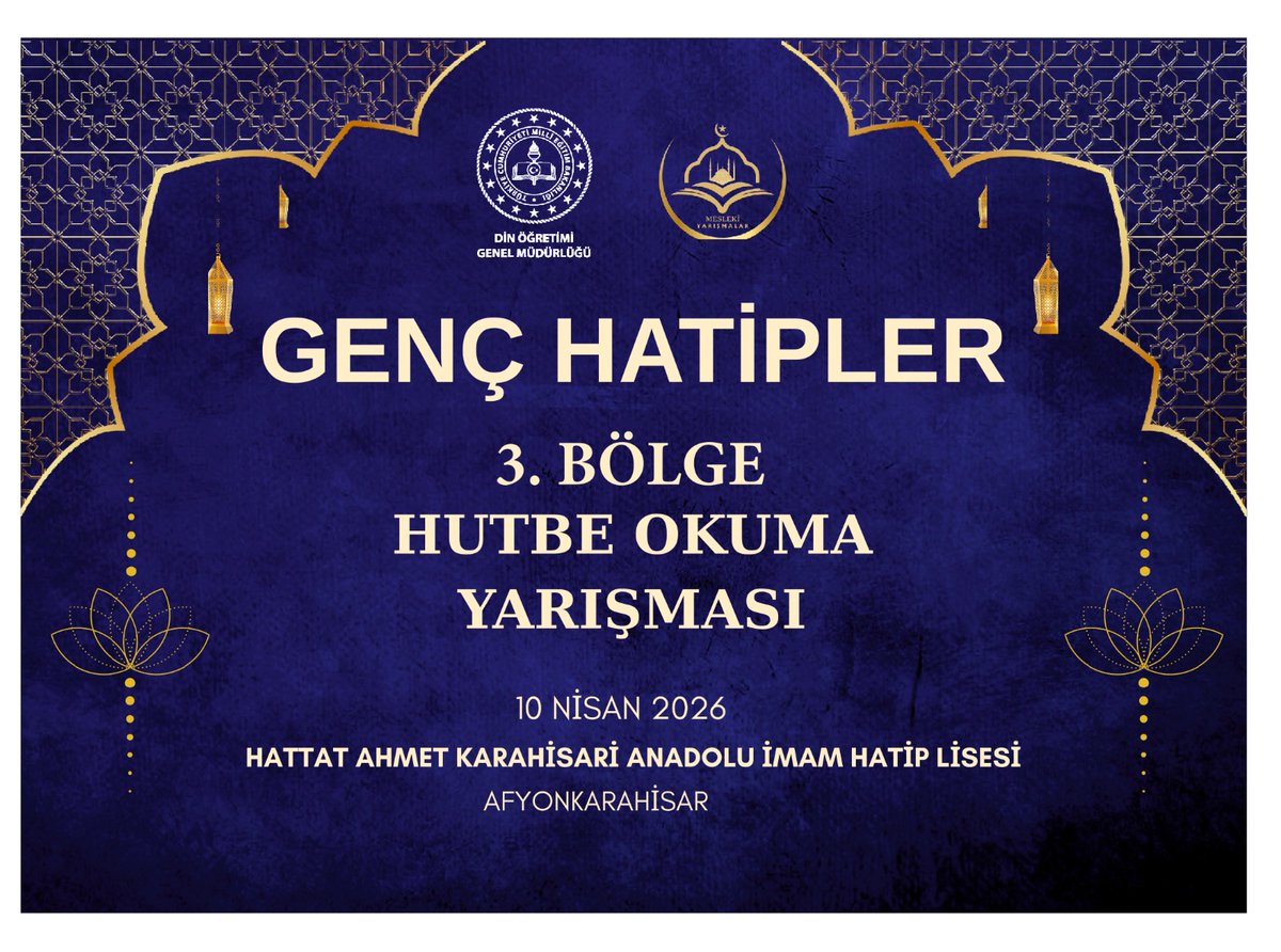 Afyonkarahisar'da Genç Hatip Hutbe Okuma Yarışması Düzenlendi