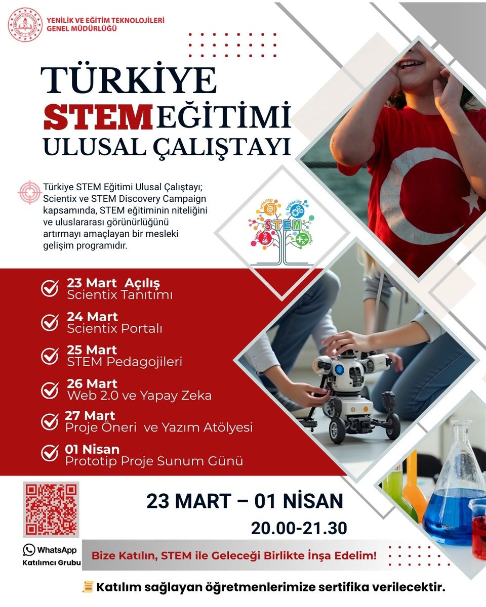 STEM Eğitimi Ulusal Çevrim İçi Çalıştayı Yoğun Katılımla Tamamlandı
