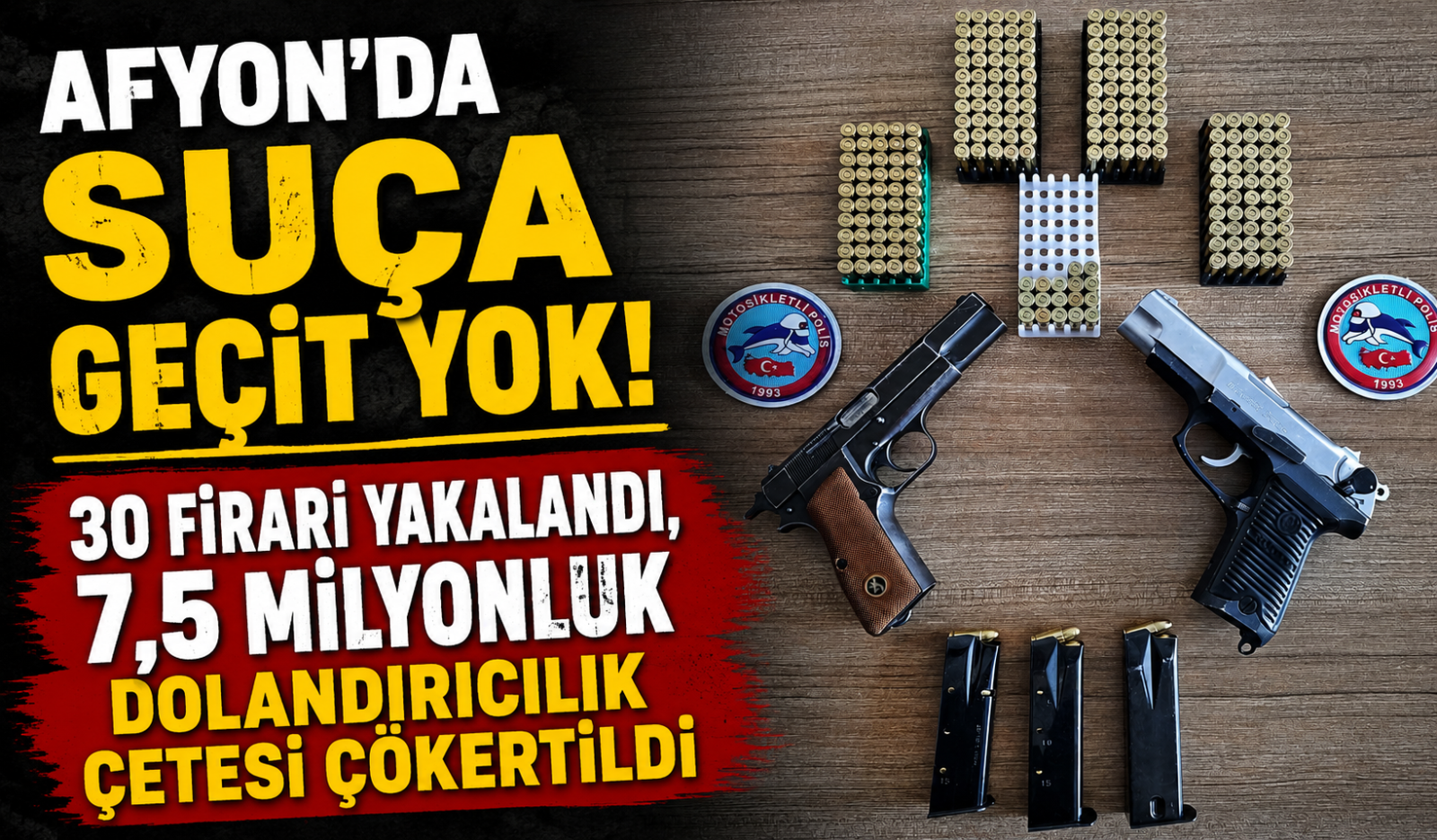 Afyon’da Suça Geçit Yok! 30 Firari Yakalandı, 7,5 Milyonluk Dolandırıcılık Çetesi Çökertildi