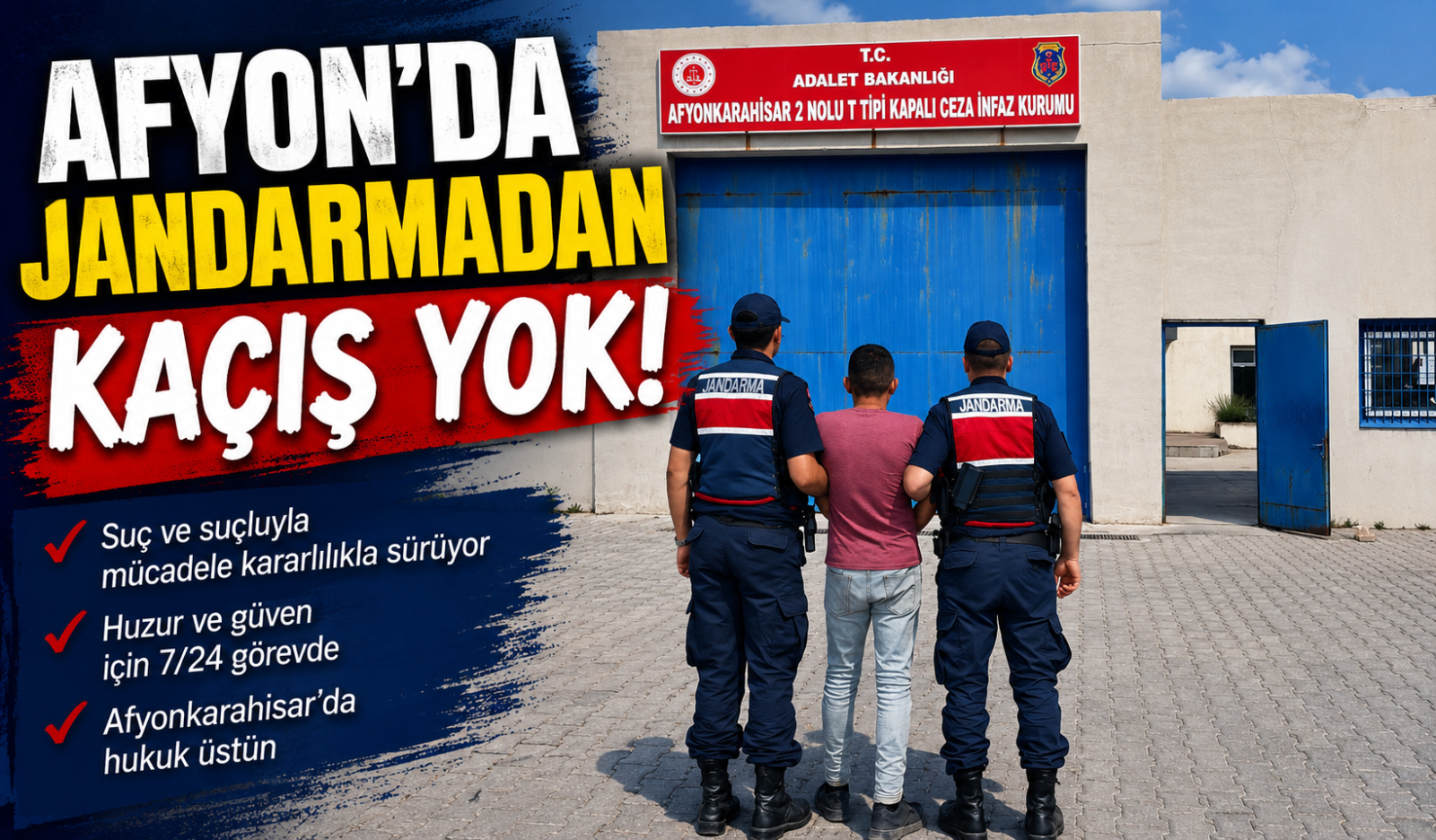 AFYON'DA JANDARMADAN KAÇIŞ YOK!