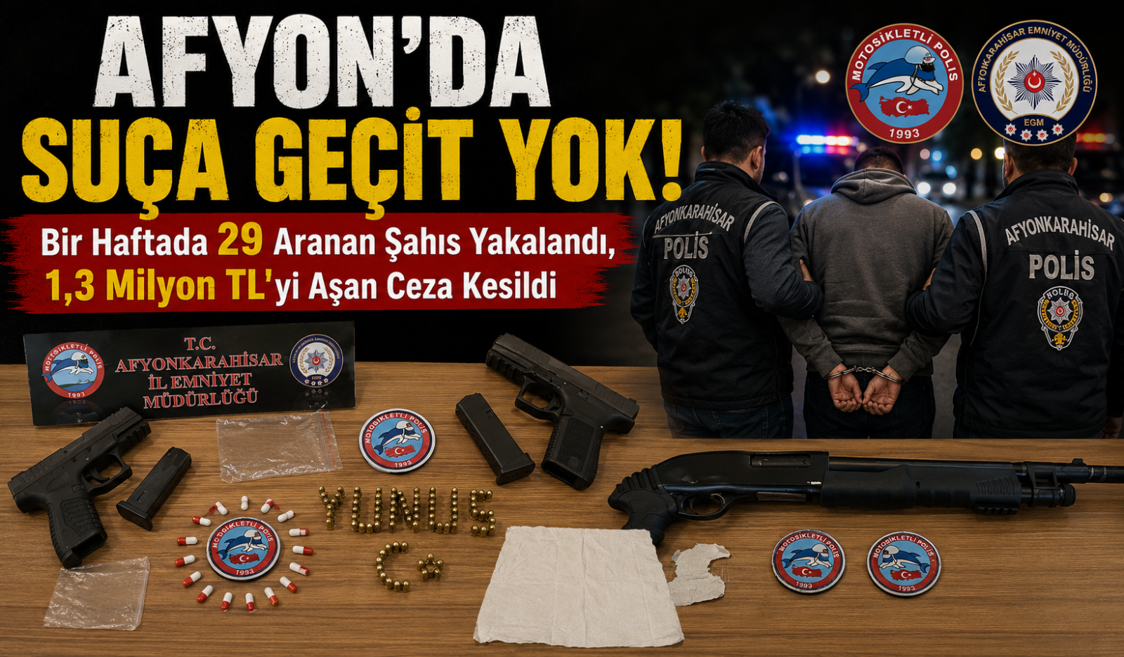 AFYON'DA SUÇA GEÇİT YOK!
