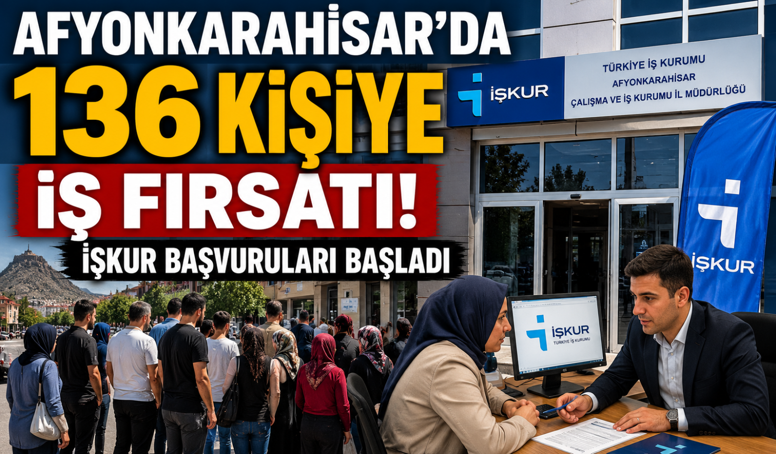 Afyonkarahisar’da 136 Kişiye İş Fırsatı! İŞKUR Başvuruları Başladı.!