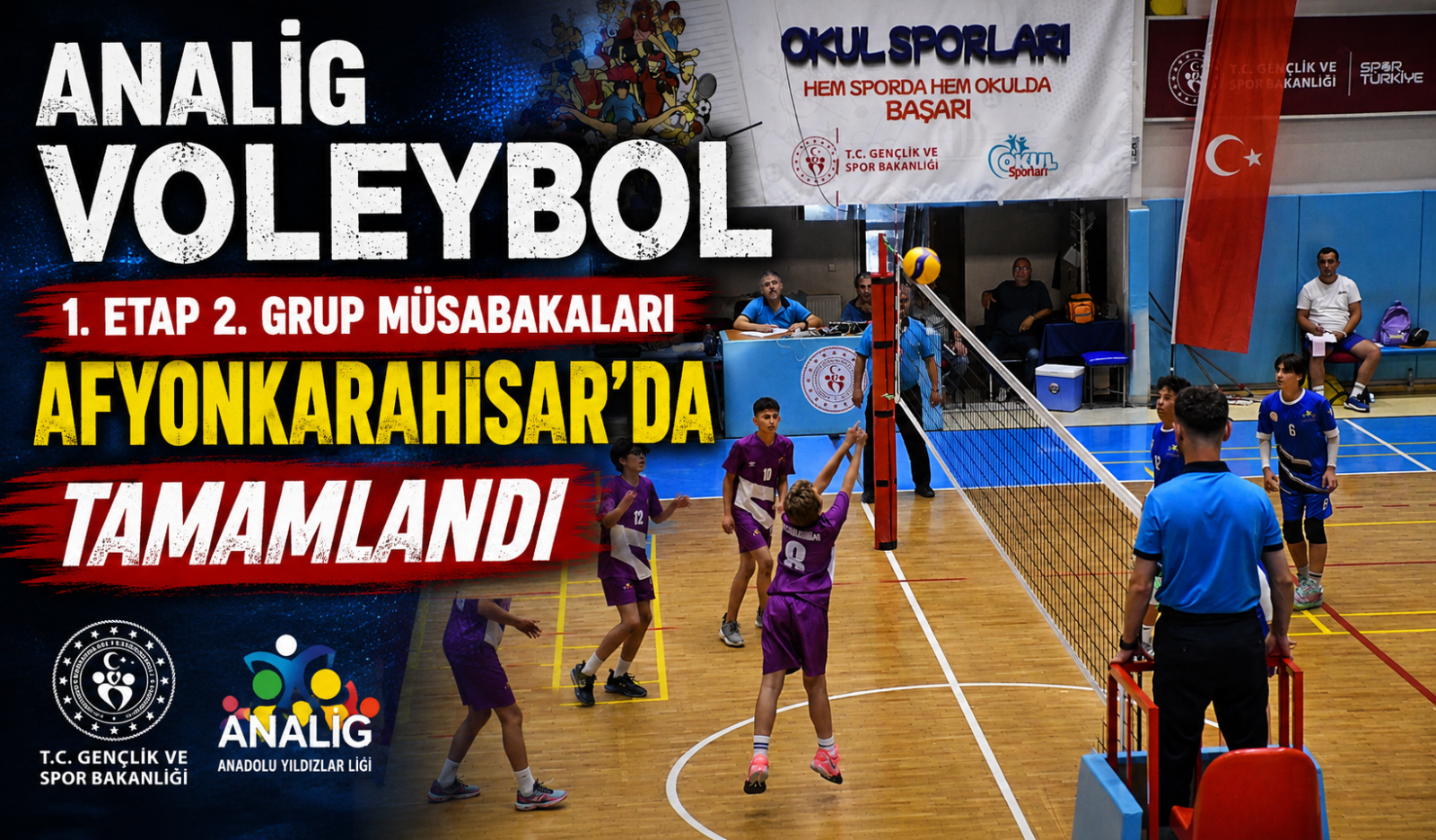 ANALİG Voleybol 1. Etap 2. Grup Müsabakaları Afyonkarahisar'da Tamamlandı