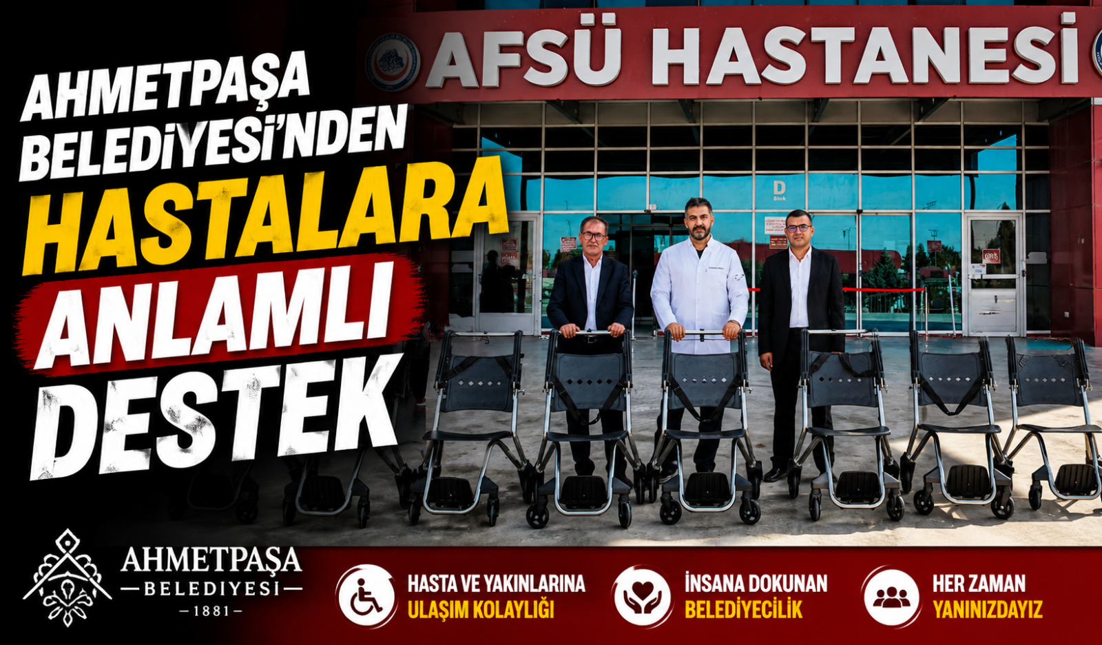 AHMETPAŞA BELEDİYESİ'NDEN HASTALARA ANLAMLI DESTEK