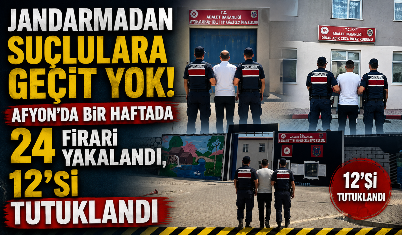 Jandarmadan Suçlulara Geçit Yok! Afyon'da Bir Haftada 24 Firari Yakalandı, 12'si Tutuklandı