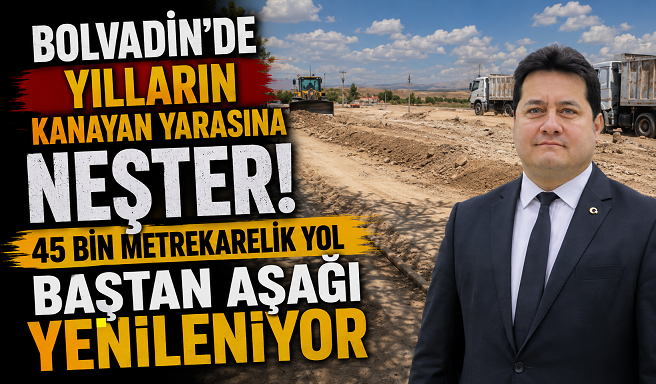 Bolvadin’de Yılların Kanayan Yarasına Neşter! 45 Bin Metrekarelik Yol Baştan Aşağı Yenileniyor