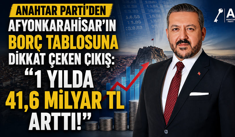 Anahtar Parti’den Afyonkarahisar’ın Borç Tablosuna Dikkat Çeken Çıkış: “1 Yılda 41,6 Milyar TL Arttı!”