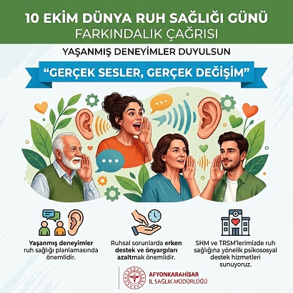 AFYONKARAHİSAR’DAN RUH SAĞLIĞI İÇİN ÖNEMLİ ÇAĞRI: “SESSİZ KALMA, DESTEK AL!”